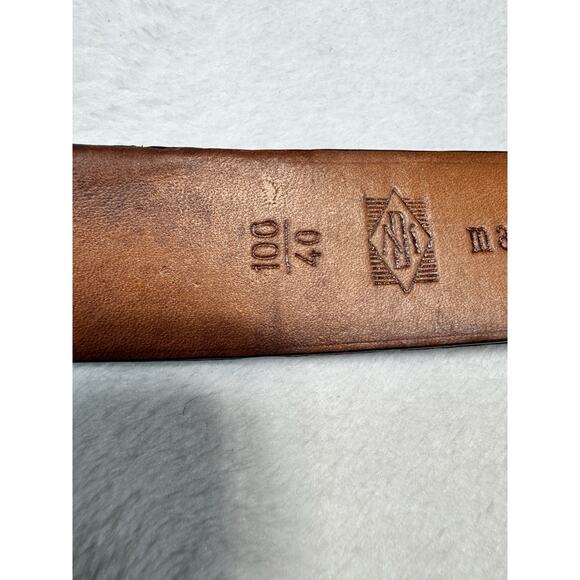 Martin Dingman Cordovan Crocodile Grained Italian Calfskin Leather Belt Size 40 - Picture 6 of 9